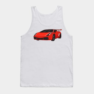 Sports car with airfoil illustration Tank Top